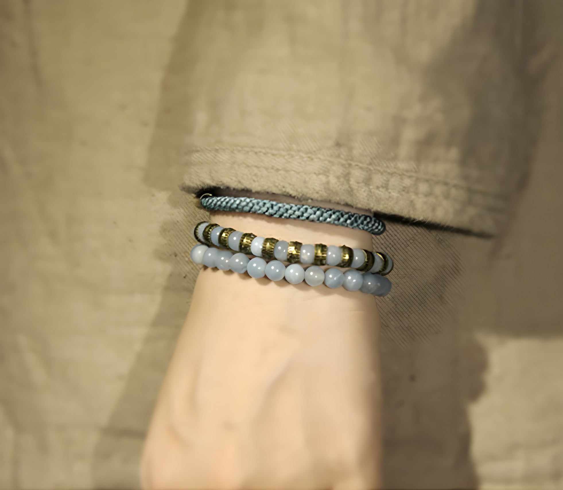 Bracelets en cuivre et pierre de soleil pour la chance et l'abondance