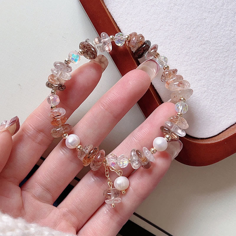 Bracelet de guérison spirituelle Super Seven Crystal pour femme 13-16 cm