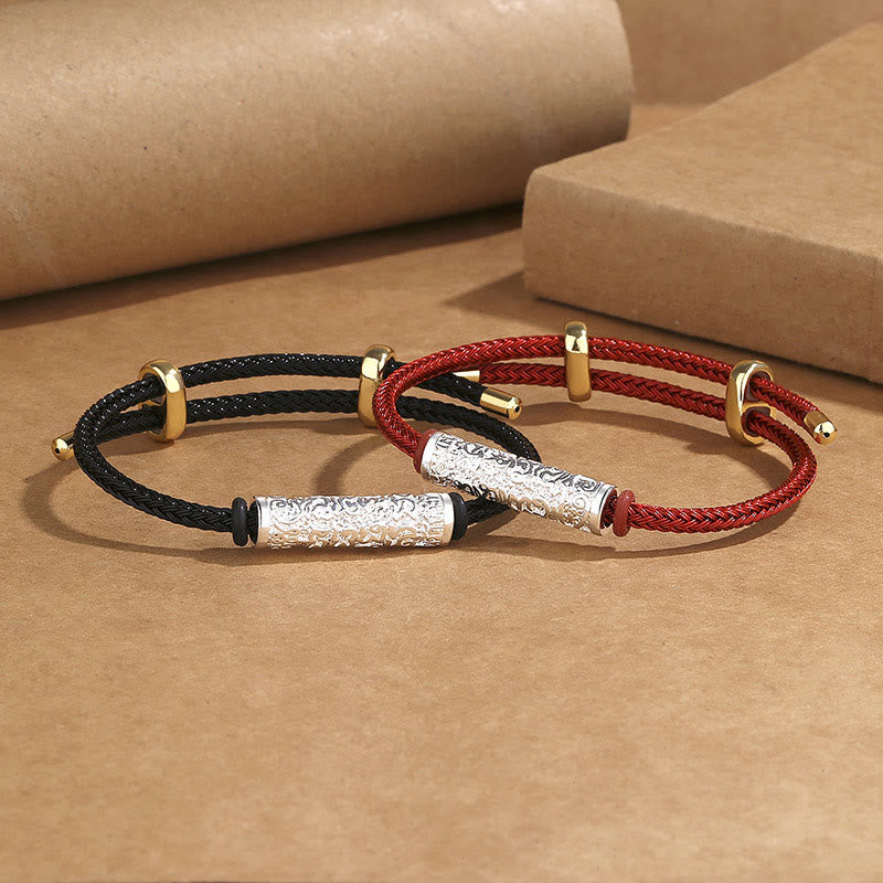 Bracelet tressé Tai Sui Protection Rouge 14-20 cm