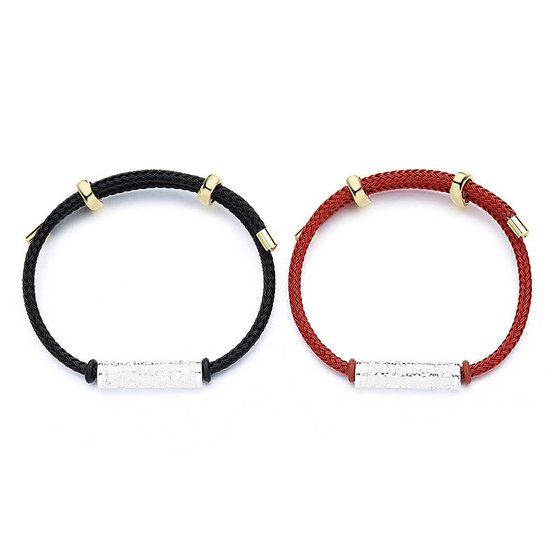Bracelet tressé Tai Sui Protection Rouge 14-20 cm