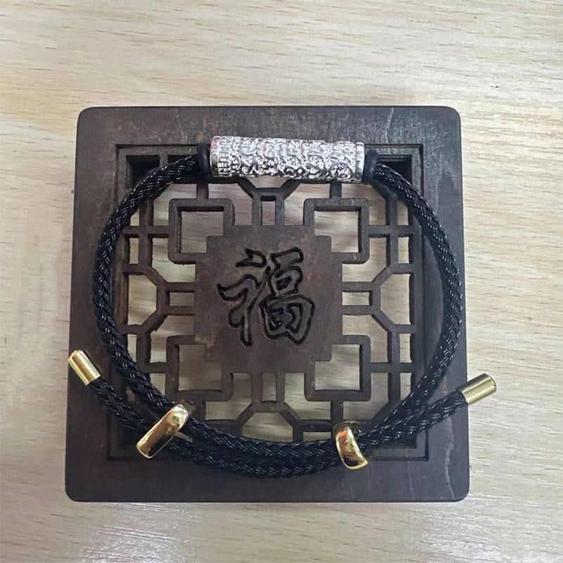 Bracelet tressé Tai Sui Protection Rouge 14-20 cm