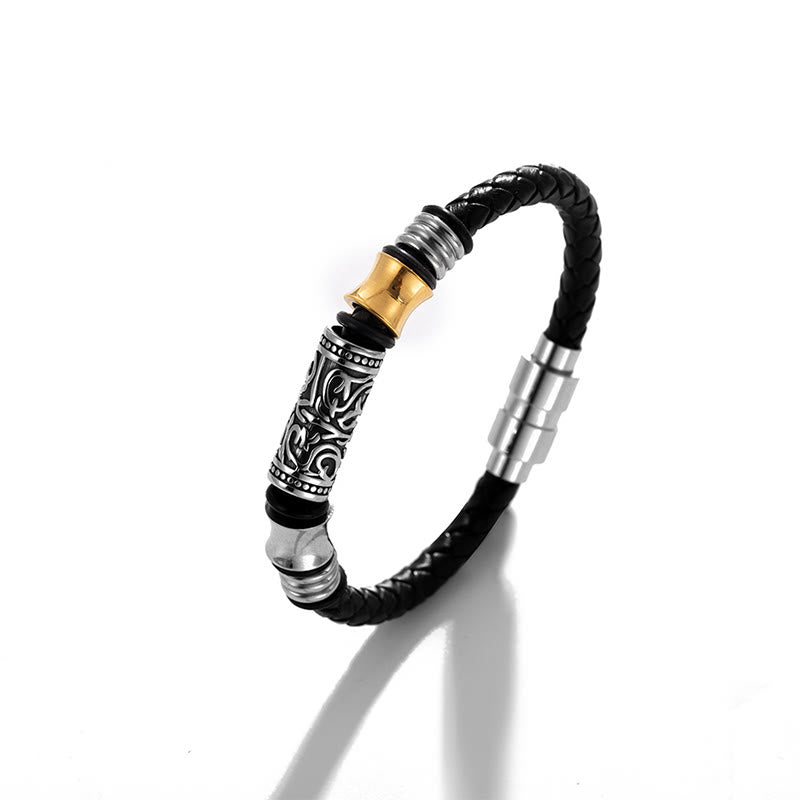 Bracelet en cuir à fleurs de la dynastie Tang pour la chance et la protection