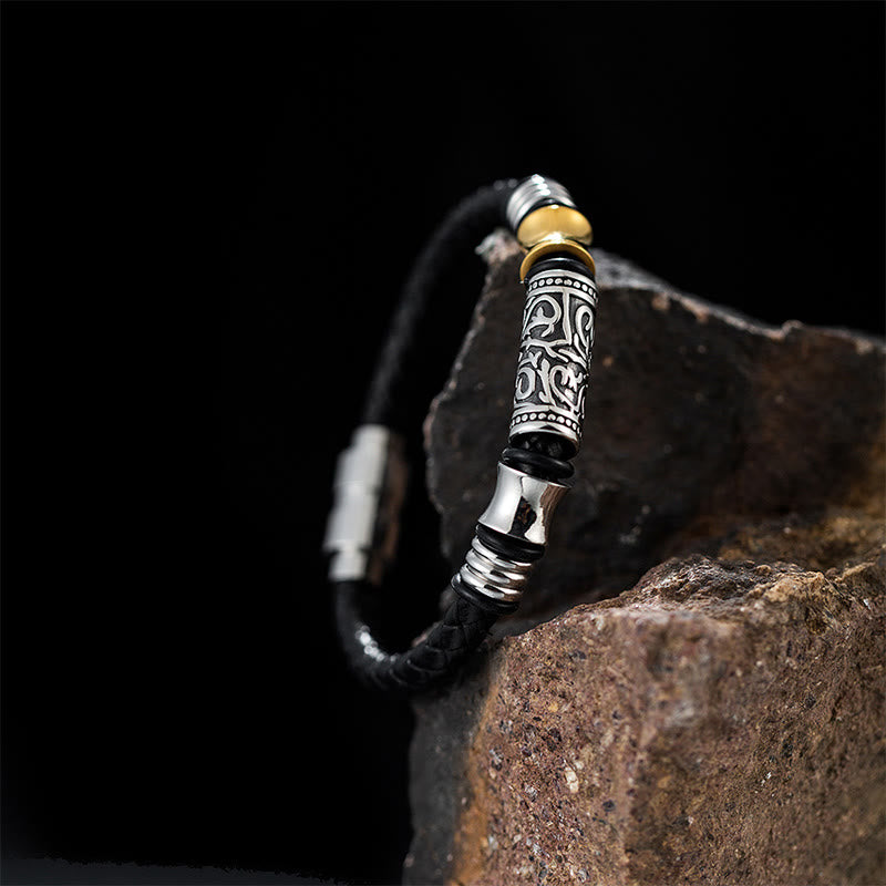 Bracelet en cuir à fleurs de la dynastie Tang pour la chance et la protection