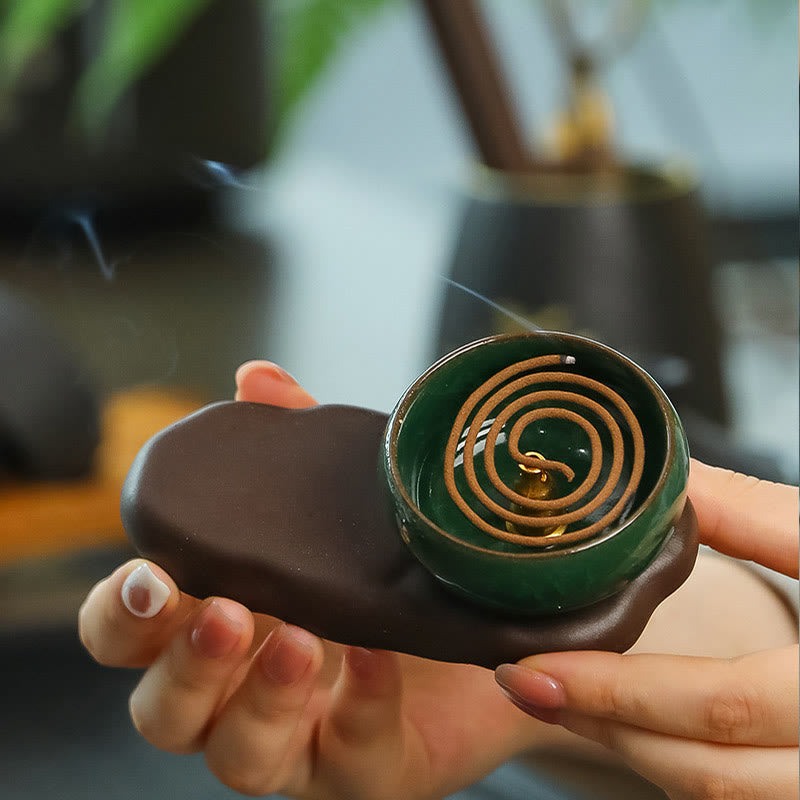 Brûleur d'encens en céramique pour la méditation de la dynastie Tang