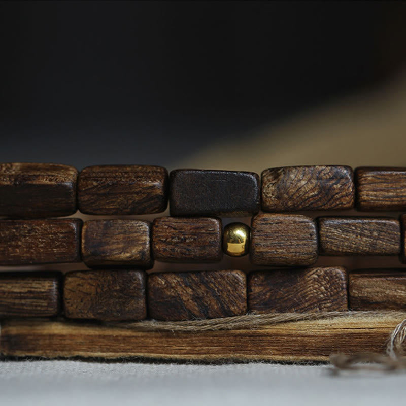 Bracelet en bois d'agar Tarakan avec perles en argent et or 925 et symbole du zodiaque