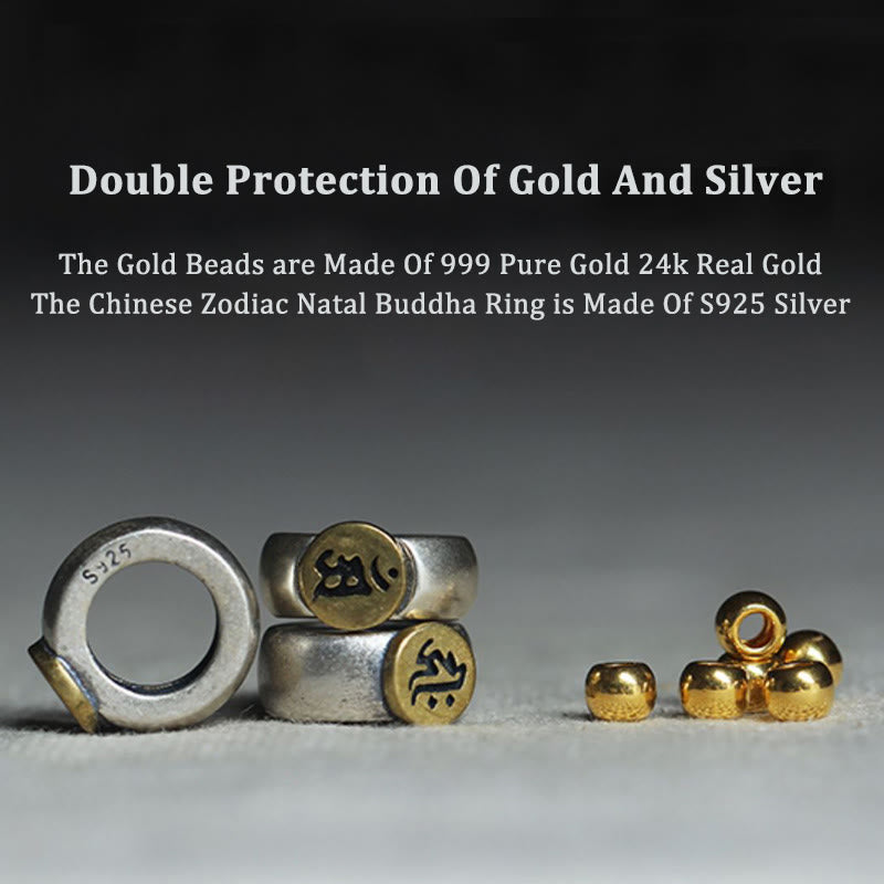 Bracelet en bois d'agar Tarakan avec perles en argent et or 925 et symbole du zodiaque