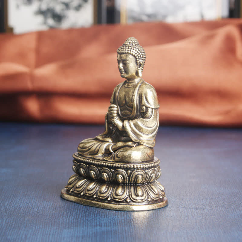Statue de Bouddha Tathagata en cuivre 49x63mm Décoration Sérénité