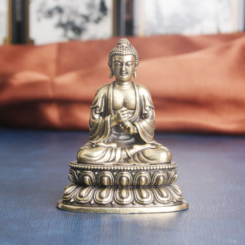 Statue de Bouddha Tathagata en cuivre 49x63mm Décoration Sérénité