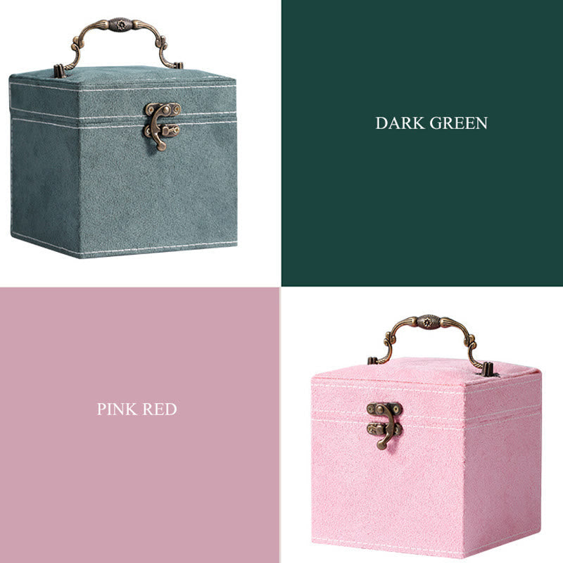 Boîte à bijoux en flanelle à trois niveaux | Zen Decor