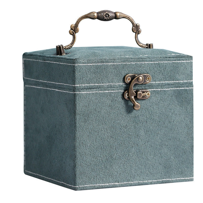 Boîte à bijoux en flanelle à trois niveaux | Zen Decor