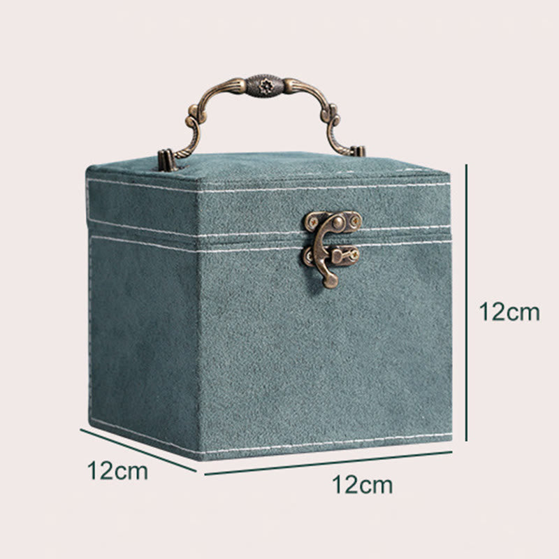Boîte à bijoux en flanelle à trois niveaux | Zen Decor