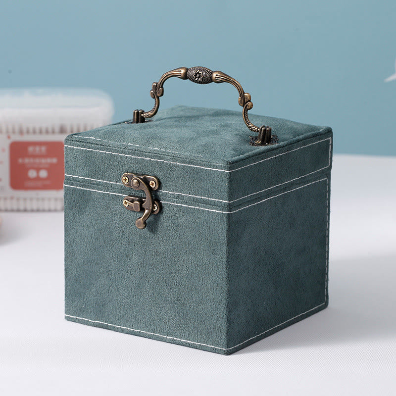 Boîte à bijoux en flanelle à trois niveaux | Zen Decor