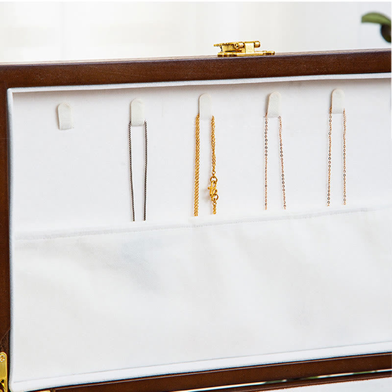 Coffret à bijoux en bois à trois niveaux pour un rangement zen