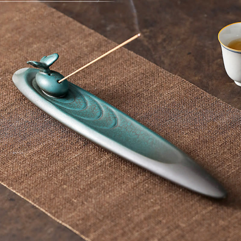 Brûleur d'encens en céramique à trois pierres pour fournitures de méditation