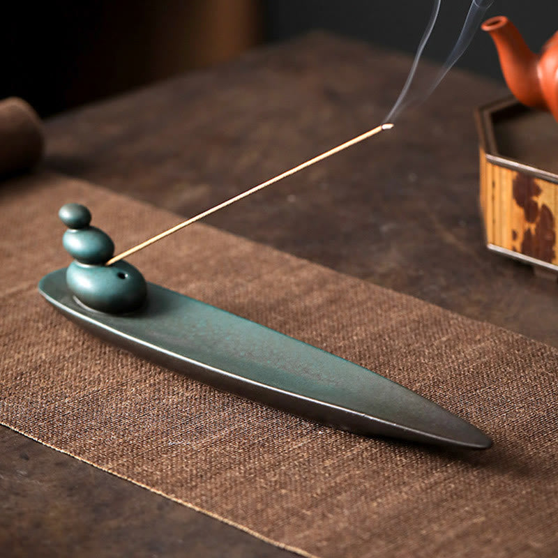 Brûleur d'encens en céramique à trois pierres pour fournitures de méditation