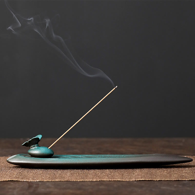 Brûleur d'encens en céramique à trois pierres pour fournitures de méditation