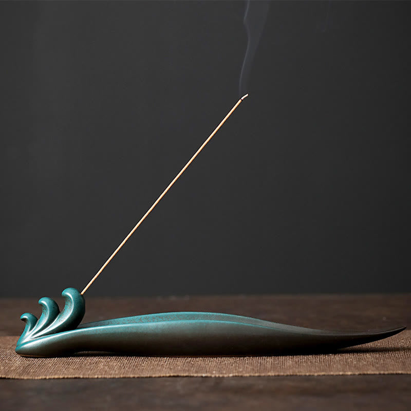 Brûleur d'encens en céramique à trois pierres pour fournitures de méditation