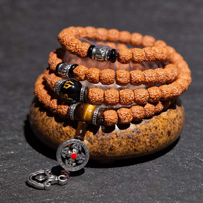 Bracelet Mala tibétain à 108 perles Bodhi Seed Zodiac Charm