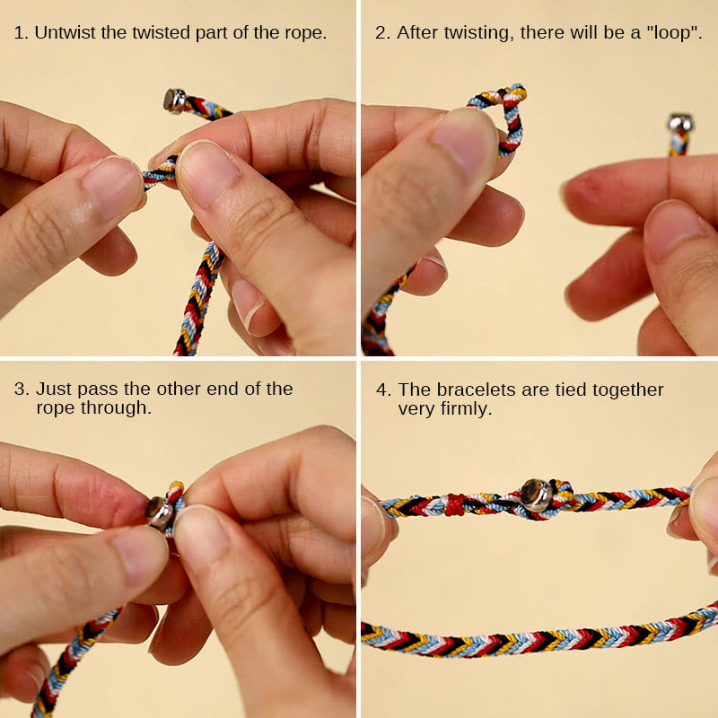 Bracelet de protection en fil rouge fait main au Tibet 16 cm
