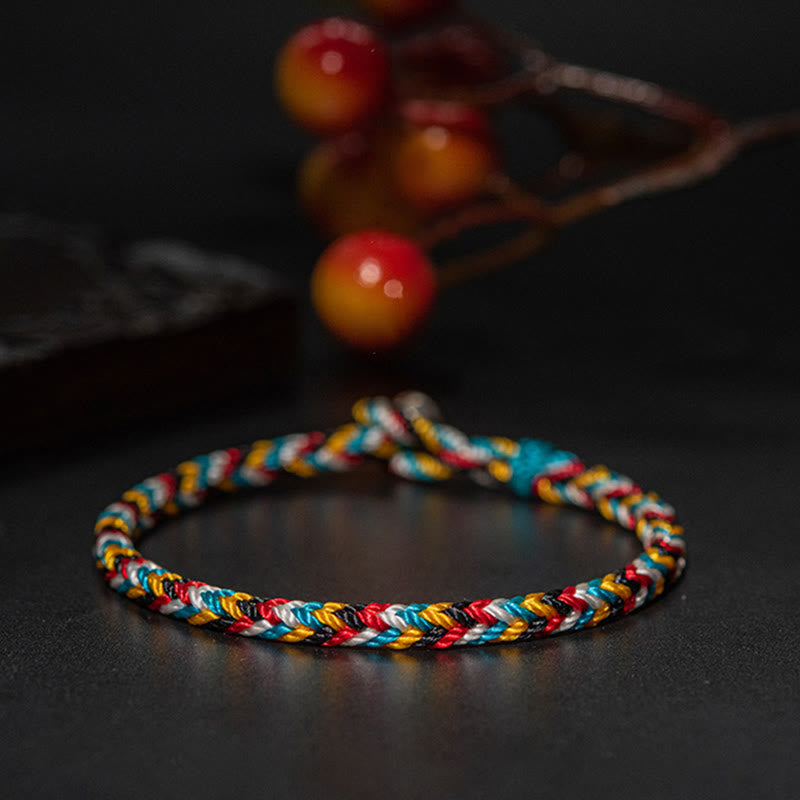 Bracelet de protection en fil rouge fait main au Tibet 16 cm