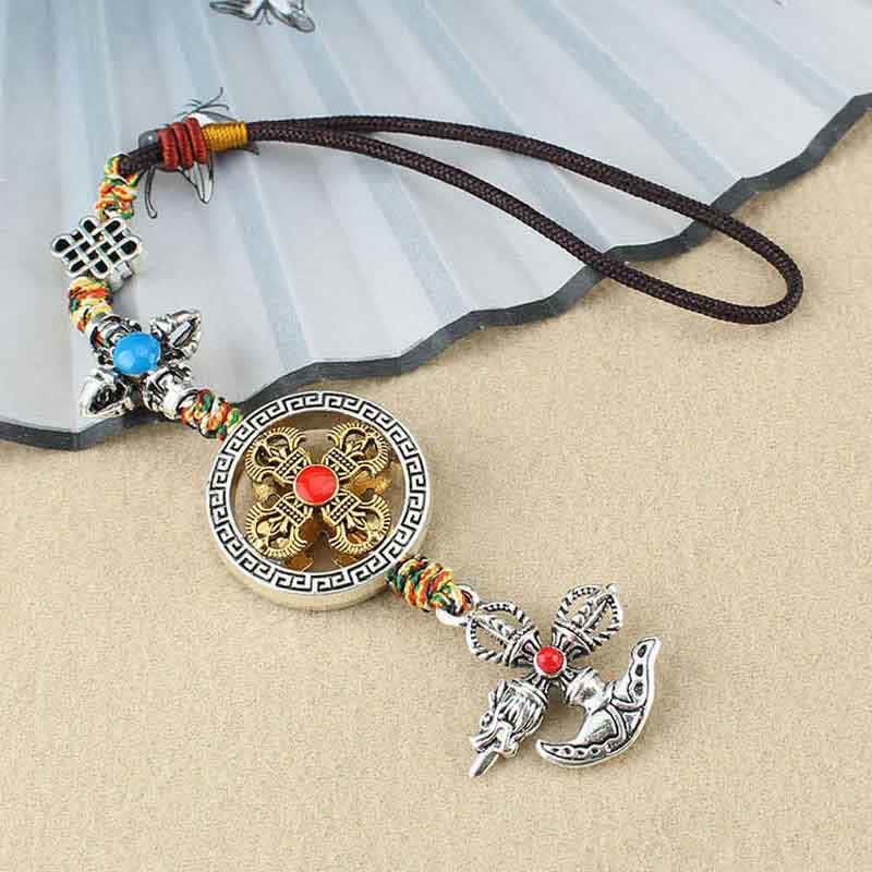 Décoration suspendue pour voiture avec pouvoir spirituel Vajra du Tibet
