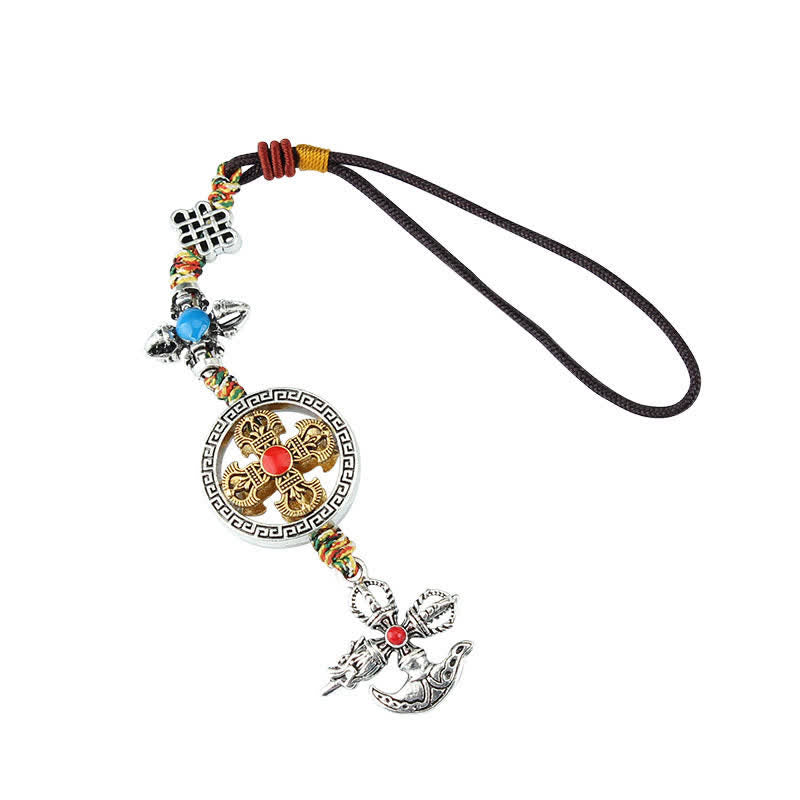 Décoration suspendue pour voiture avec pouvoir spirituel Vajra du Tibet