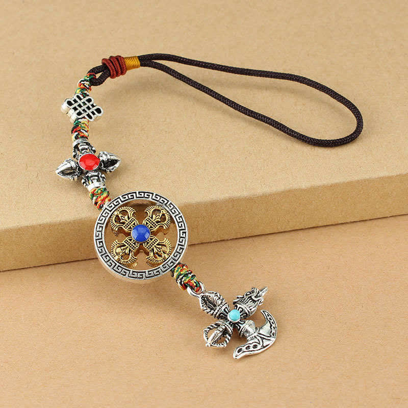 Décoration suspendue pour voiture avec pouvoir spirituel Vajra du Tibet