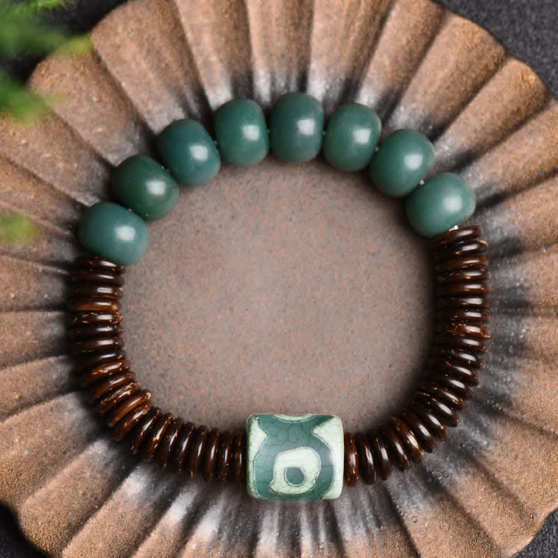 Bracelet spirituel tibétain en graines de Bodhi pour la protection