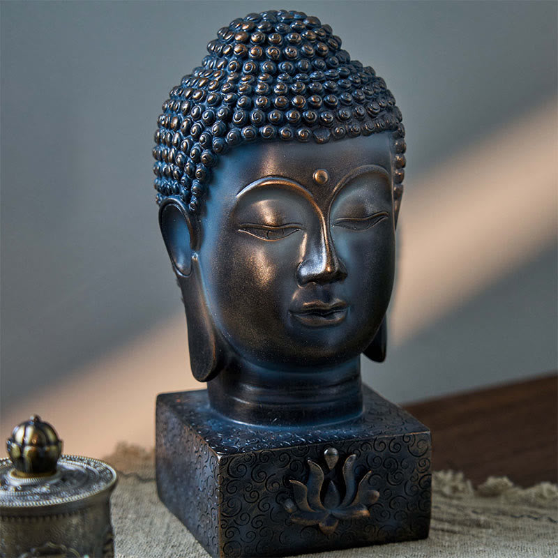 Statue de Bouddha tibétain en résine, 25 cm, méditation et bénédiction