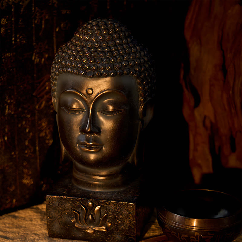 Statue de Bouddha tibétain en résine, 25 cm, méditation et bénédiction