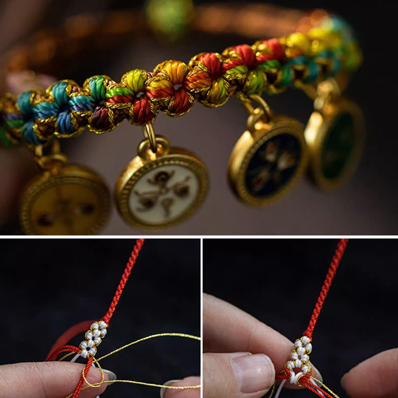 Bracelet spirituel tibétain des cinq dieux de la richesse