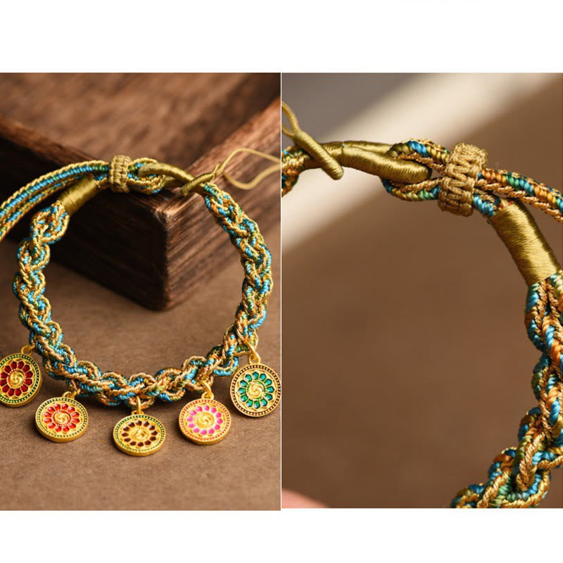 Bracelet spirituel tibétain des cinq dieux de la richesse