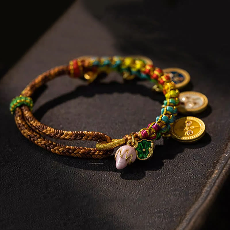 Bracelet spirituel tibétain des cinq dieux de la richesse