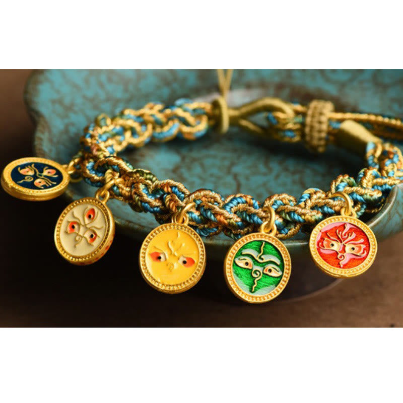 Bracelet spirituel tibétain des cinq dieux de la richesse