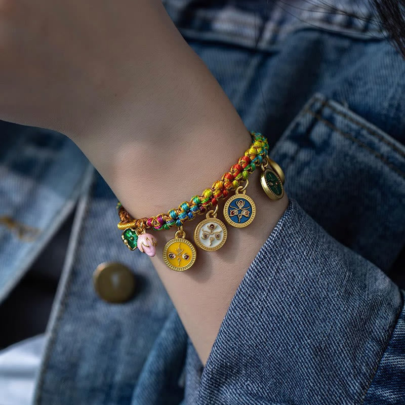 Bracelet spirituel tibétain des cinq dieux de la richesse
