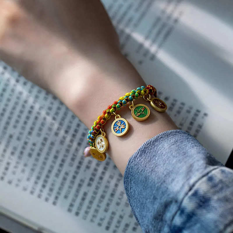 Bracelet spirituel tibétain des cinq dieux de la richesse