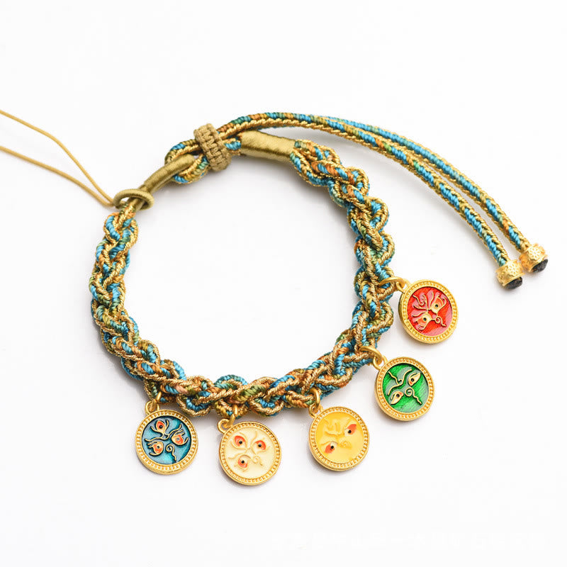 Bracelet spirituel tibétain des cinq dieux de la richesse