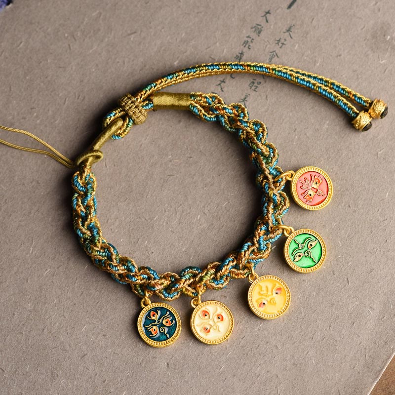 Bracelet spirituel tibétain des cinq dieux de la richesse