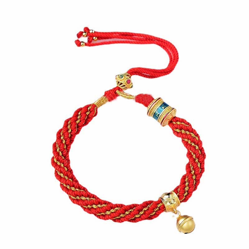 Bracelet de prière Thangka tibétain fait main pour la protection de la chance