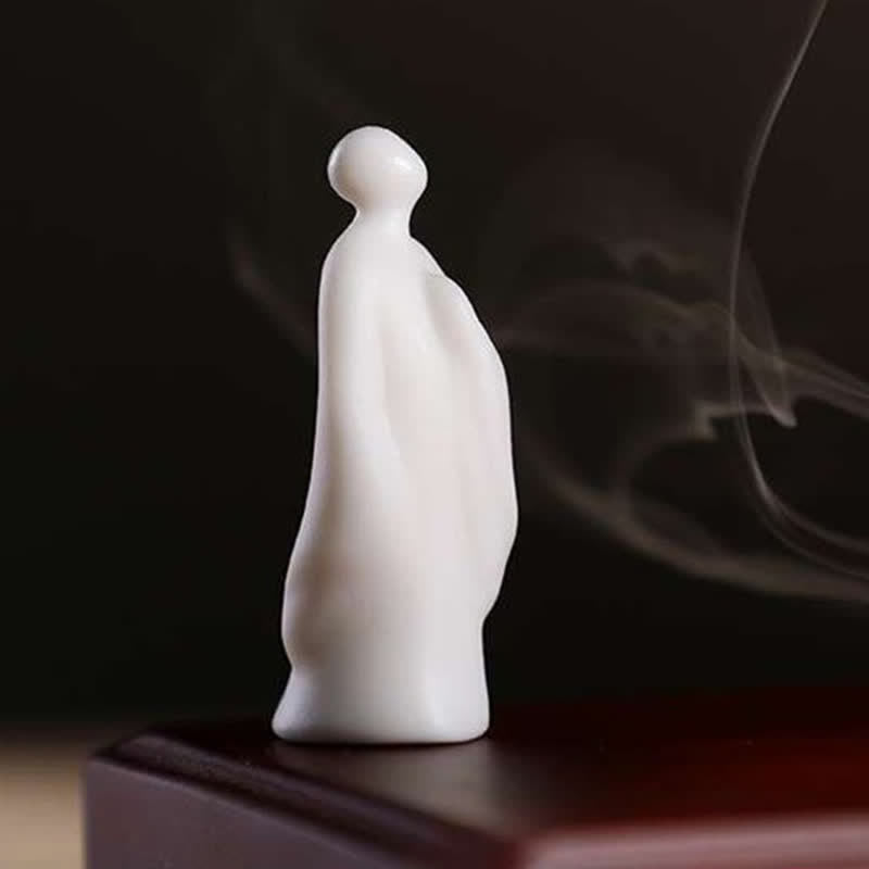 Brûleur d'encens tibétain en céramique de lotus