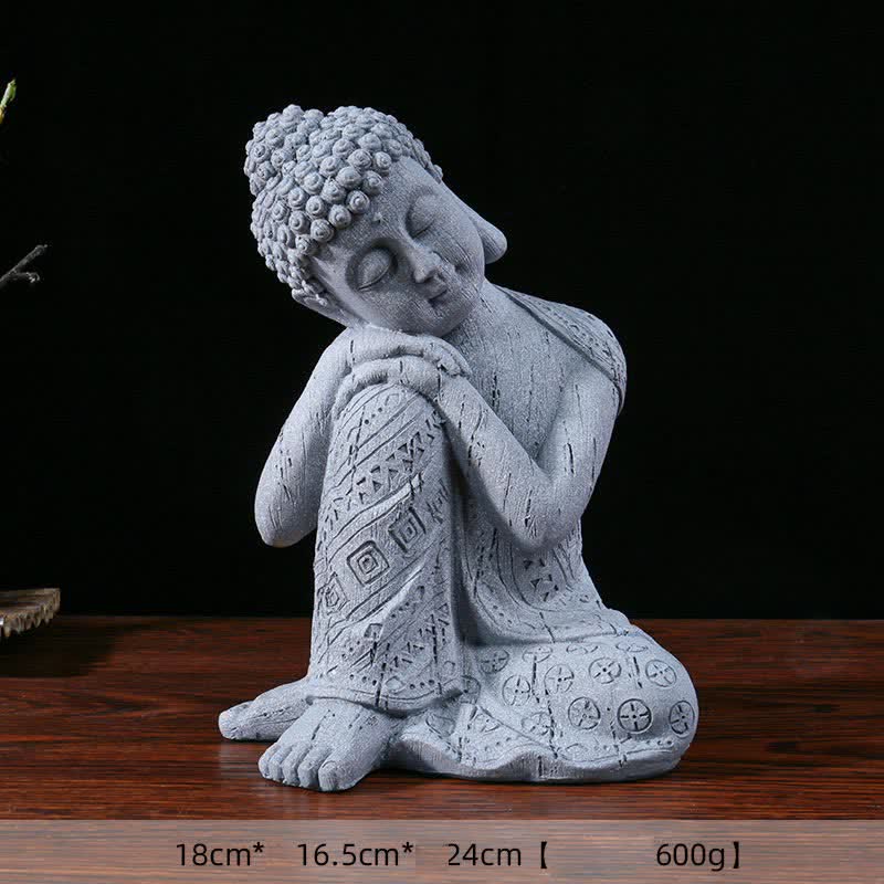 Statue de Bouddha tibétain en méditation en résine
