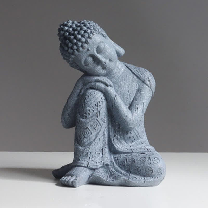 Statue de Bouddha tibétain en méditation en résine