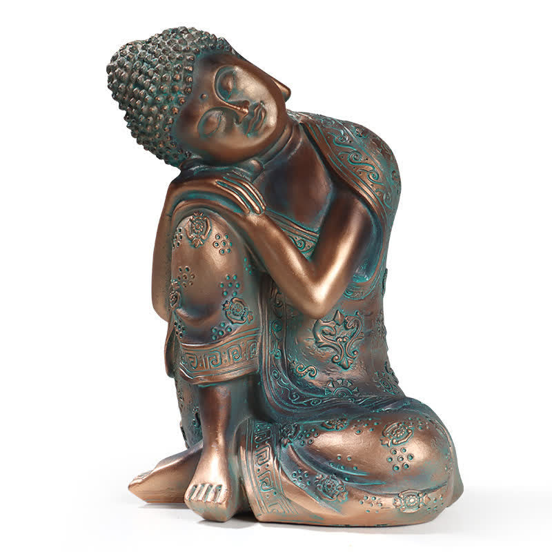 Statue de Bouddha tibétain en méditation en résine