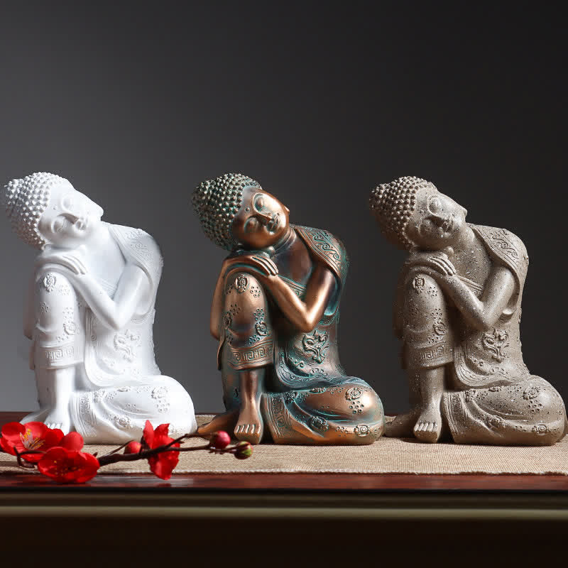 Statue de Bouddha tibétain en méditation en résine