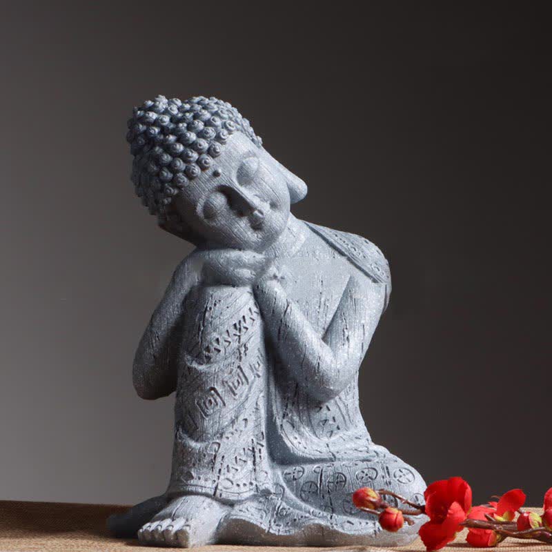Statue de Bouddha tibétain en méditation en résine