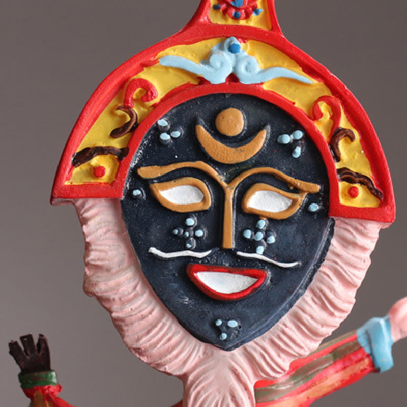 Marionnette masque d'opéra tibétain | Décoration zen