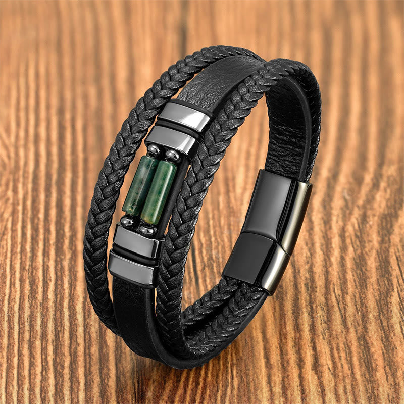 Bracelet de force multicouche en œil de tigre 16-18 cm
