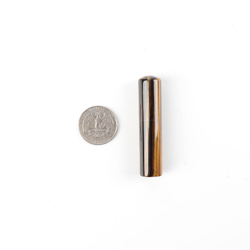 Tiger Eye Crystal Wand 2.35in for Energy Healing