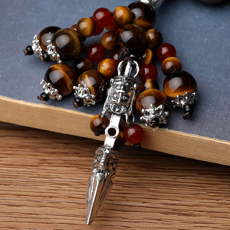 Bracelet de guérison puissant en agate veine de dragon œil de tigre