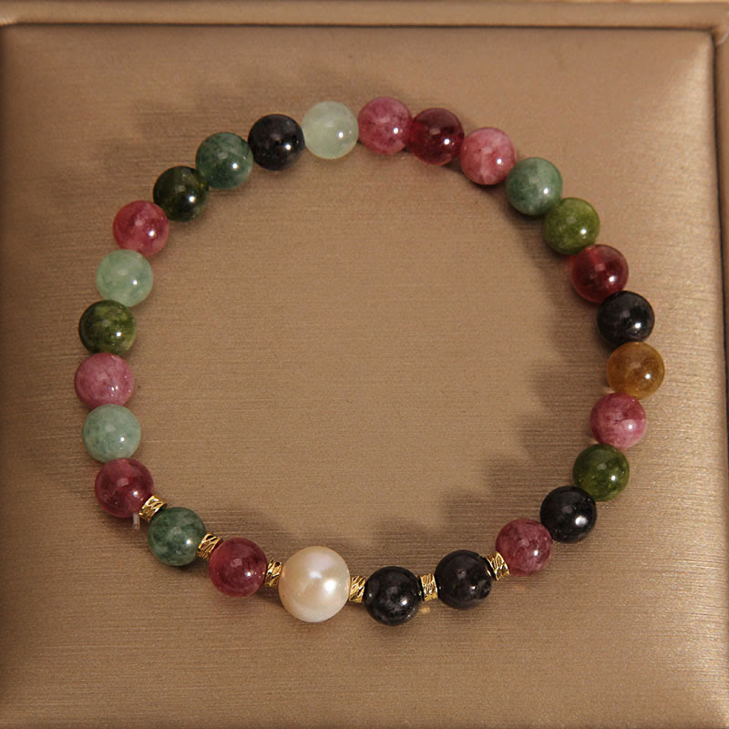 Bracelet de guérison spirituelle unisexe en perles de tourmaline